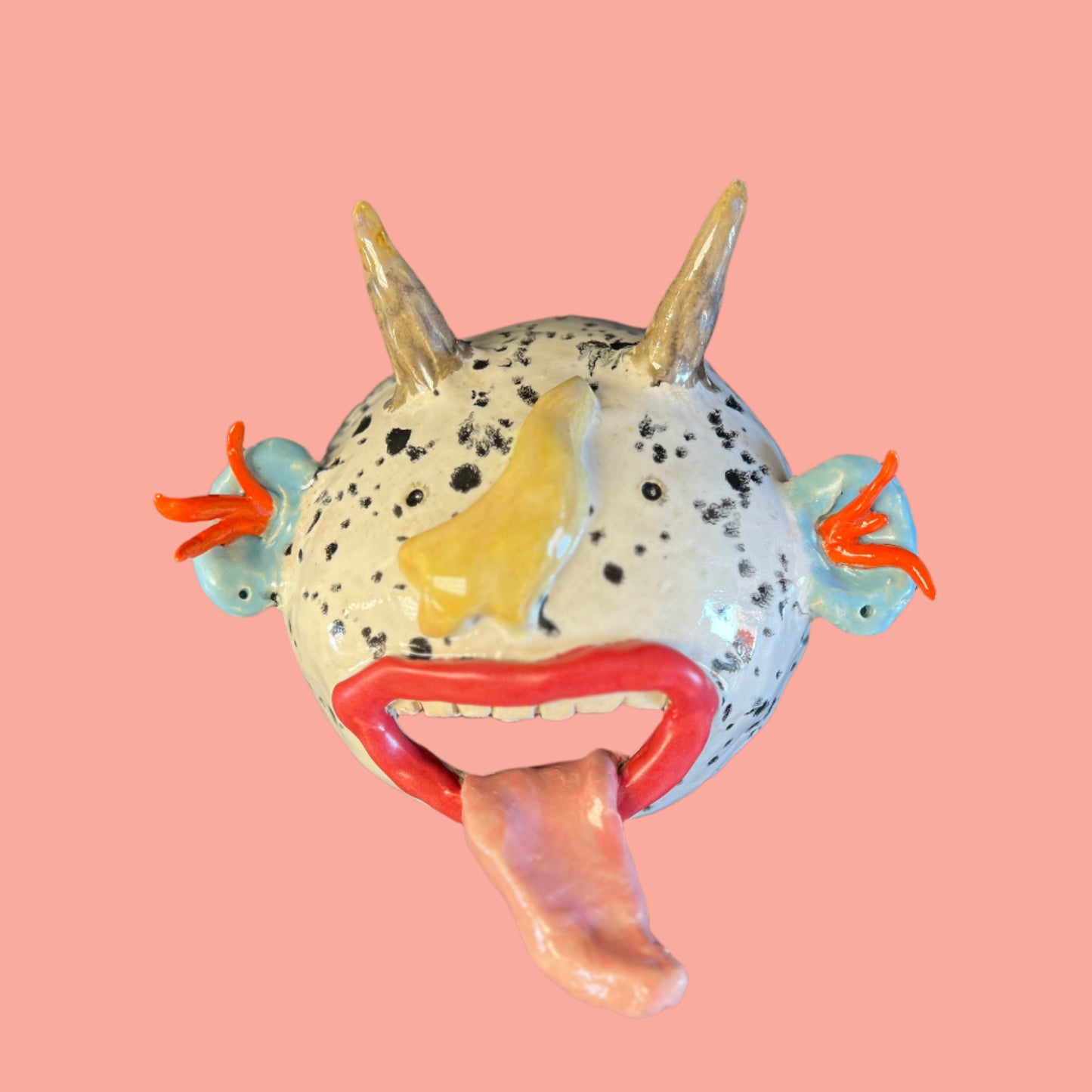 Wall Mask with Tongue Out