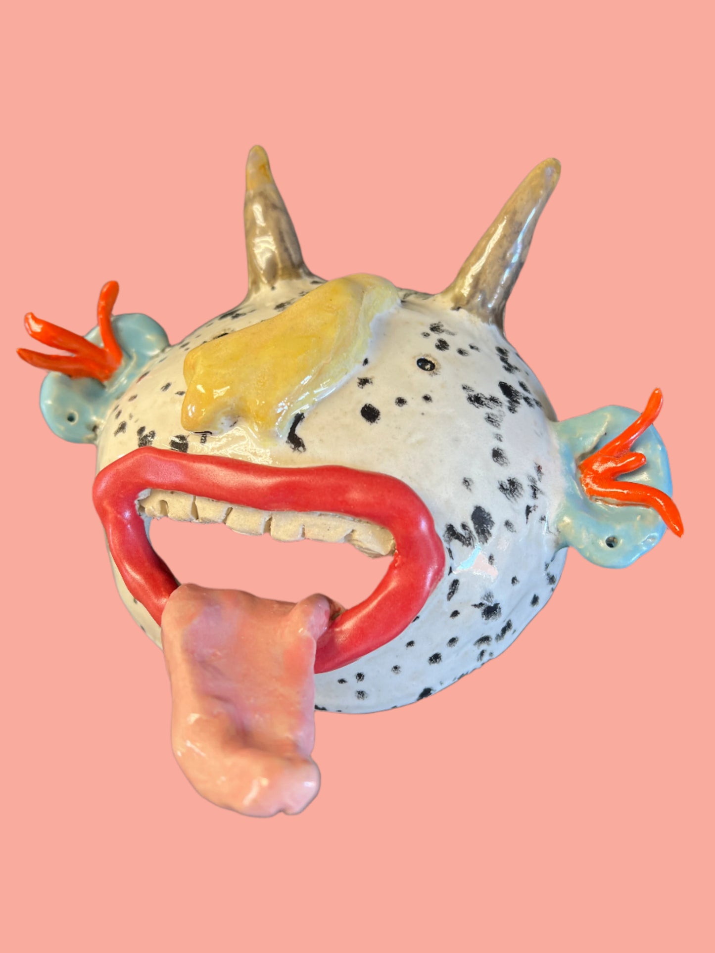 Wall Mask with Tongue Out